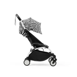 Poussette yoyo 3 châssis blanc pack 6+ zebra - wild collection