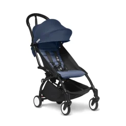 Poussette yoyo 3 châssis noir pack 6+ bleu air france