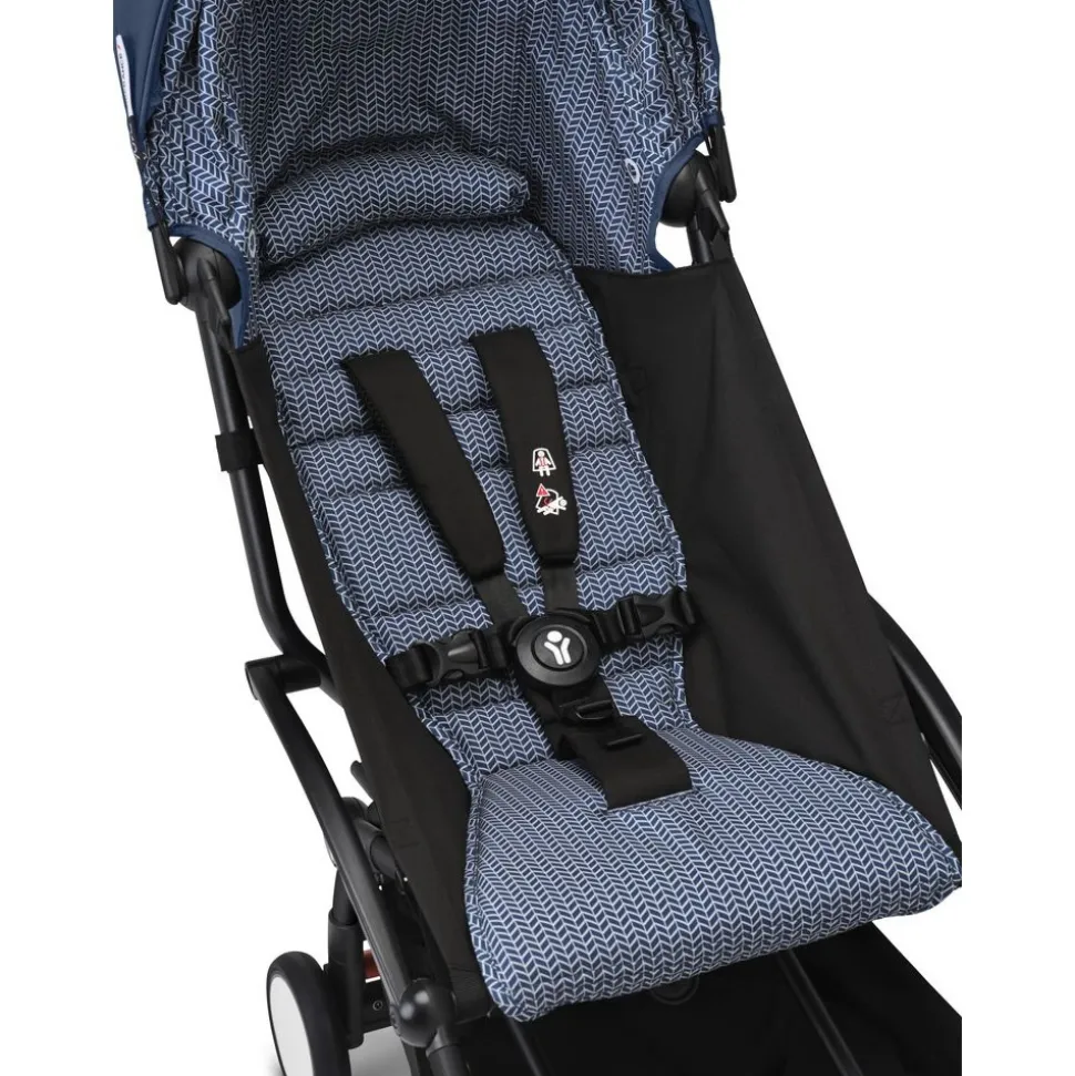 Poussette yoyo 3 châssis noir pack 6+ bleu air france