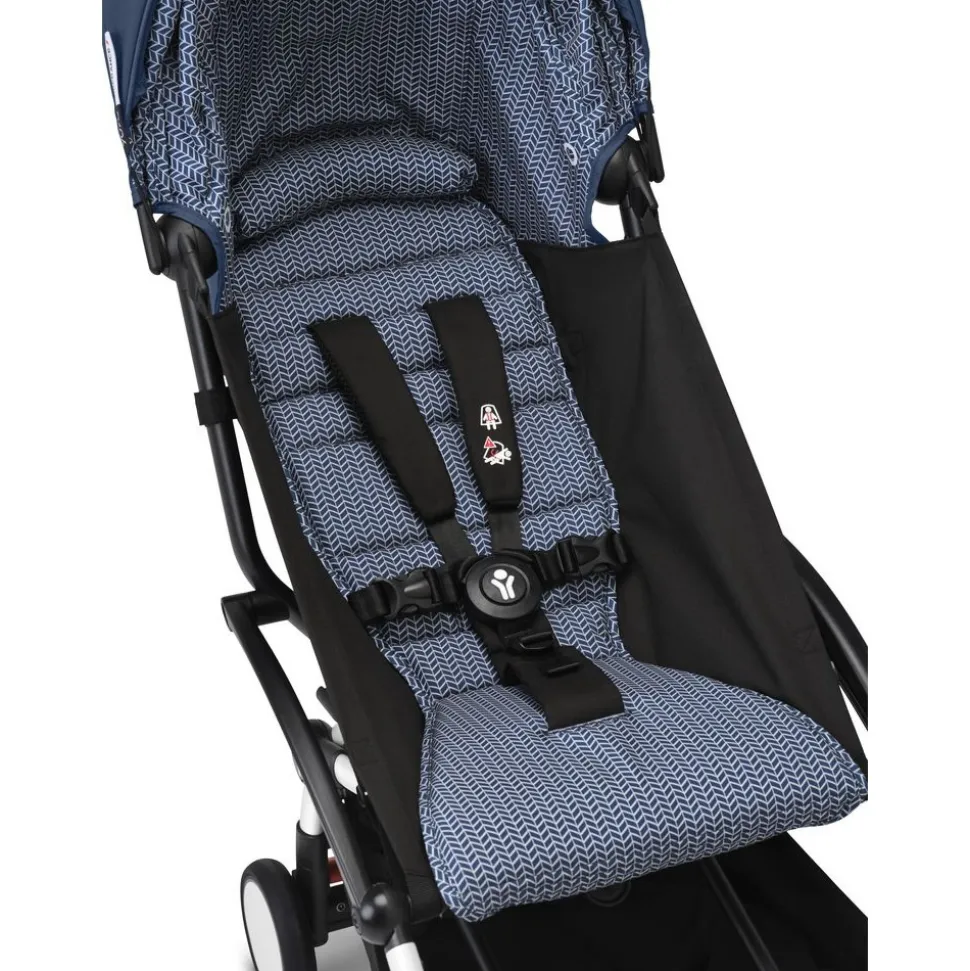 Poussette yoyo 3 châssis noir pack 6+ bleu air france