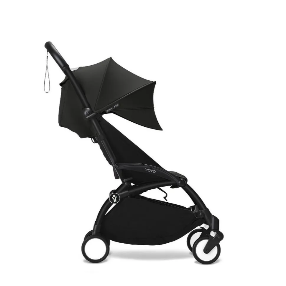 Poussette yoyo 3 châssis noir pack 6+ noir