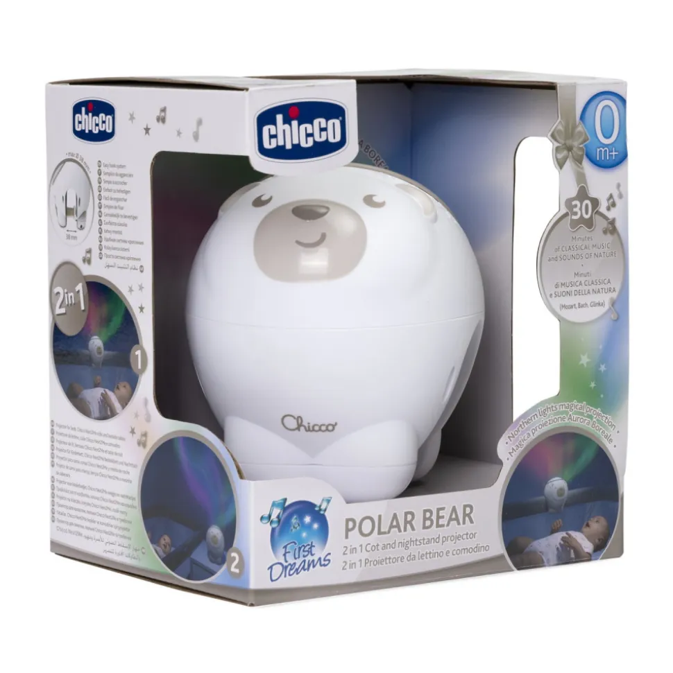 Projecteur ourson polaire beige