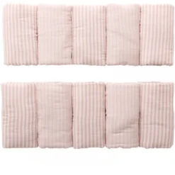 Protège barreaux tour de lit modulable respirant vieux rose