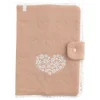 Protège carnet de santé bébé petit coeur