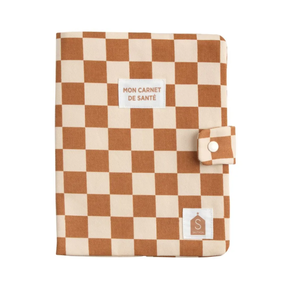 Protège carnet de santé damier petit chou