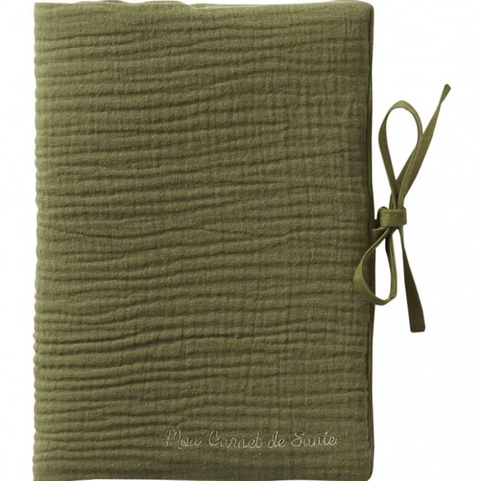 Protège carnet de santé gaze de coton fougère