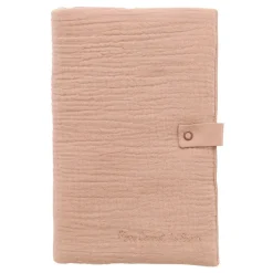 Protège carnet de santé gaze de coton mocha