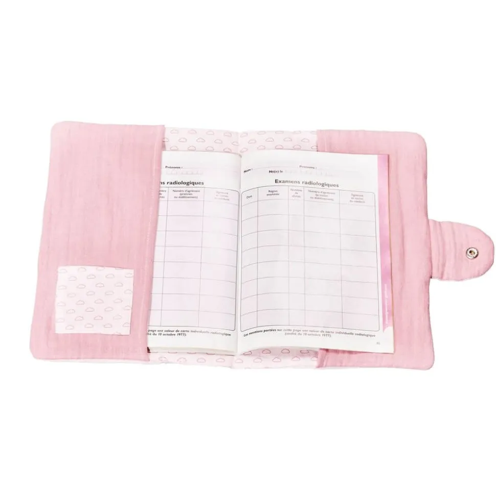 Protège carnet de santé lily poudrée