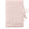 Protège carnet de santé soft stripes vieux rose