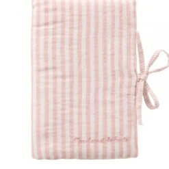 Protège carnet de santé soft stripes vieux rose