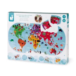 Puzzle de bain carte des explorateurs