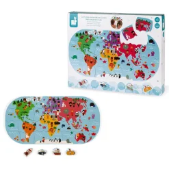 Puzzle de bain carte des explorateurs