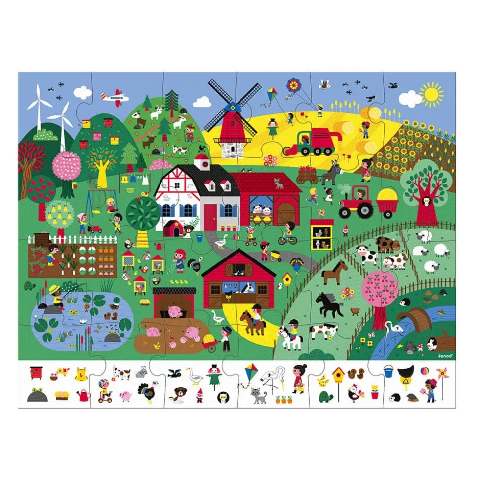 Puzzle d'observation la ferme 24 pièces