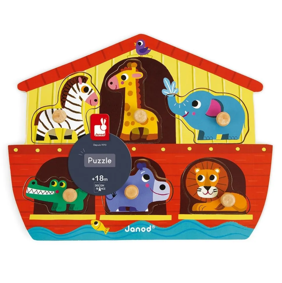 Puzzle en bois arche de noé 6 pièces