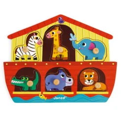 Puzzle en bois arche de noé 6 pièces