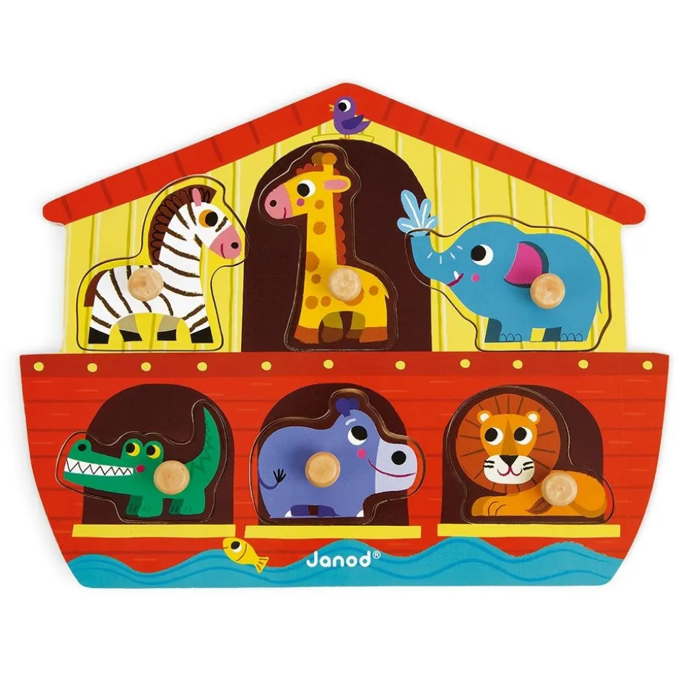 Puzzle en bois arche de noé 6 pièces