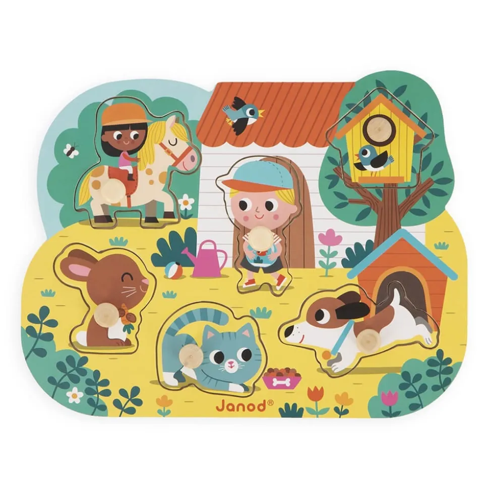 Puzzle en bois campagne 6 pièces