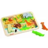 Puzzle en bois chunky animaux du zoo 7 pièces