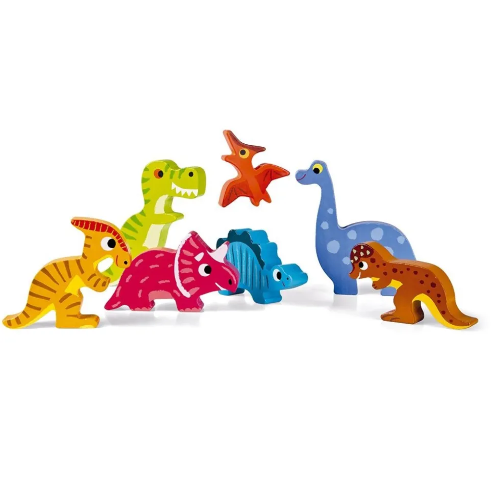 Puzzle en bois chunky dinosaures 7 pièces