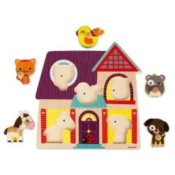 Puzzle en bois musical mes petits compagnons 5 pièces