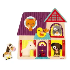 Puzzle en bois musical mes petits compagnons 5 pièces