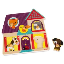 Puzzle en bois musical mes petits compagnons 5 pièces