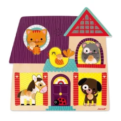Puzzle en bois musical mes petits compagnons 5 pièces