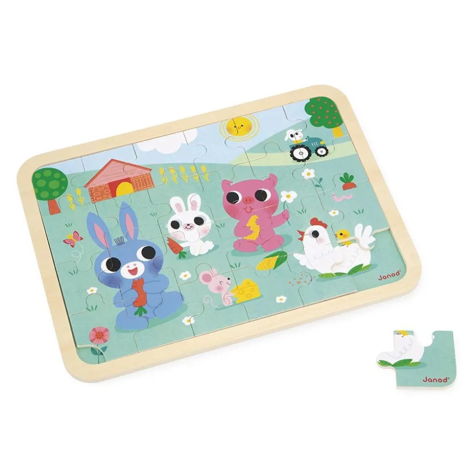 Puzzle en bois 24 pièces a la ferme