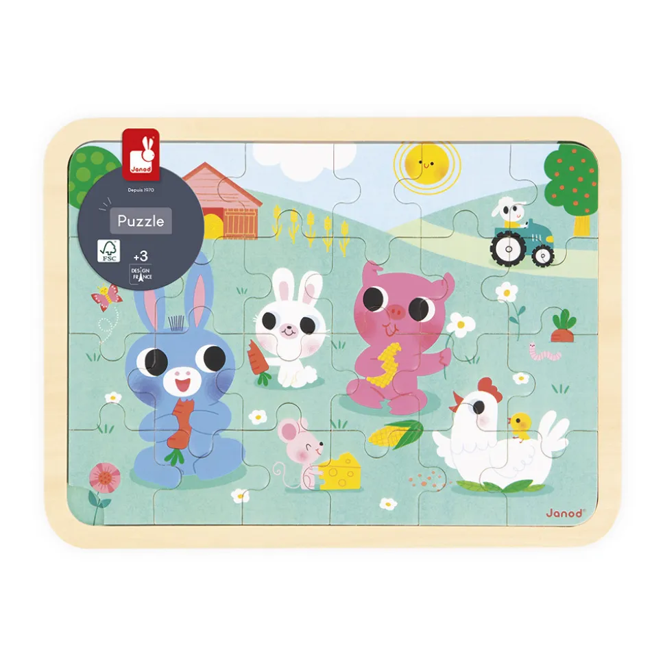 Puzzle en bois 24 pièces a la ferme