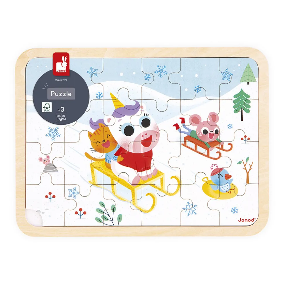 Puzzle en bois 24 pièces a la montagne