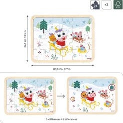 Puzzle en bois 24 pièces a la montagne