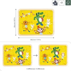 Puzzle en bois 24 pièces c'est la fête