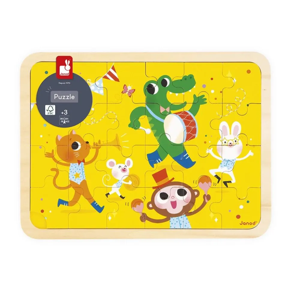 Puzzle en bois 24 pièces c'est la fête