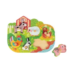 Puzzle en bois premier âge happy farm