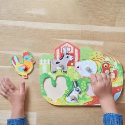 Puzzle en bois premier âge happy farm