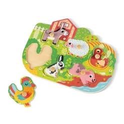 Puzzle en bois premier âge happy farm
