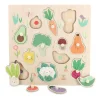 Puzzle encastrement en bois légumes du jardin