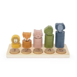Puzzle enfant à chiffres 1-5 en bois