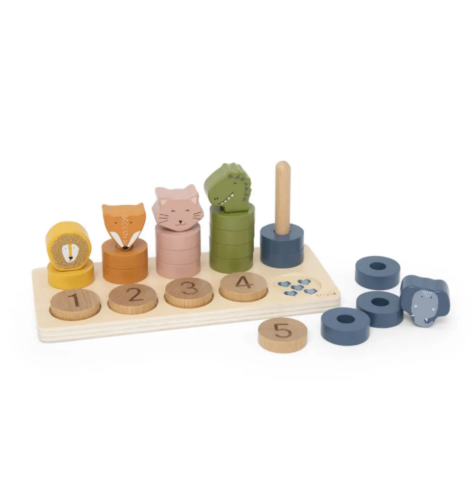 Puzzle enfant à chiffres 1-5 en bois