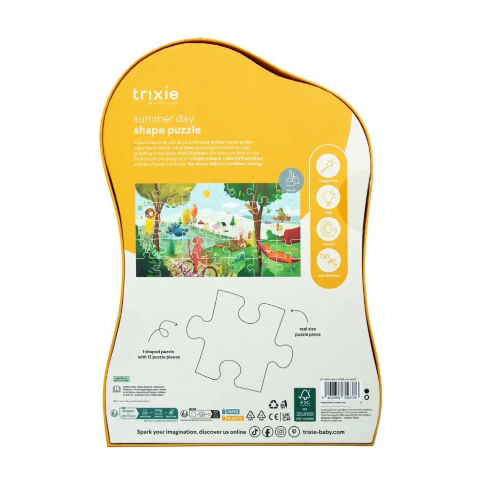 Puzzle enfant à forme - journée d'été - 35 pièces