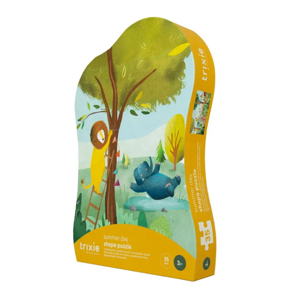 Puzzle enfant à forme - journée d'été - 35 pièces