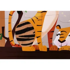 Puzzle enfant tactile journée au zoo 20 pièces