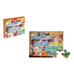 Puzzle enfant tactile journée au zoo 20 pièces