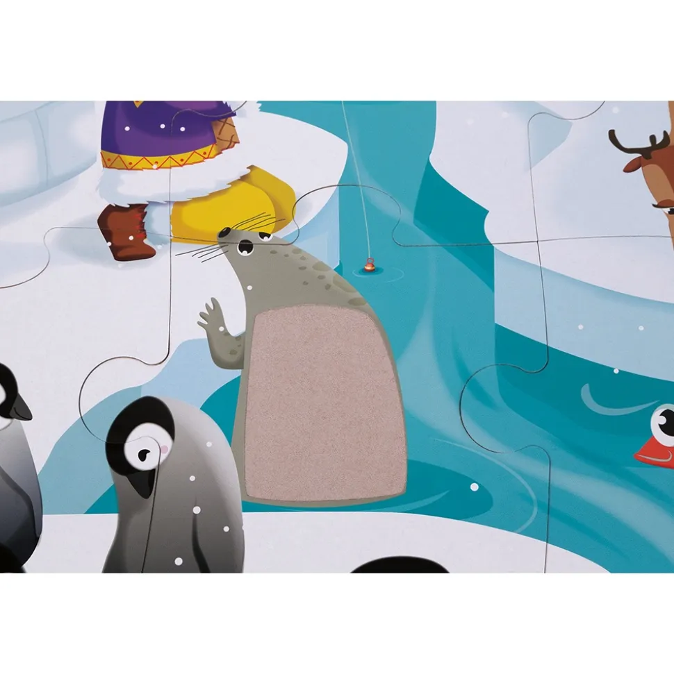 Puzzle enfant tactile la banquise 20 pièces