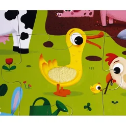 Puzzle enfant tactile les animaux de la ferme 20 pièces