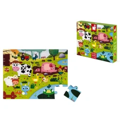 Puzzle enfant tactile les animaux de la ferme 20 pièces