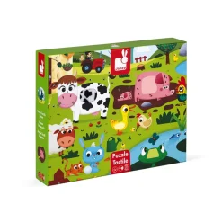 Puzzle enfant tactile les animaux de la ferme 20 pièces
