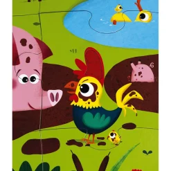 Puzzle enfant tactile les animaux de la ferme 20 pièces