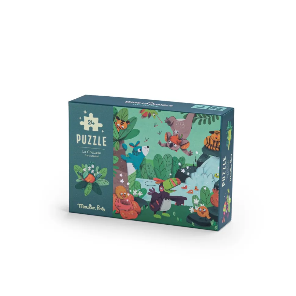 Puzzle phosphorescent dans la jungle - la cascade 24 pièces