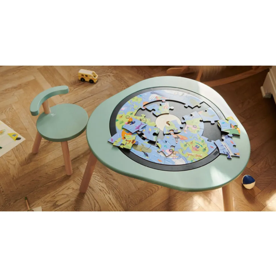 Puzzle pour table de jeu mutable v2 - autour du monde